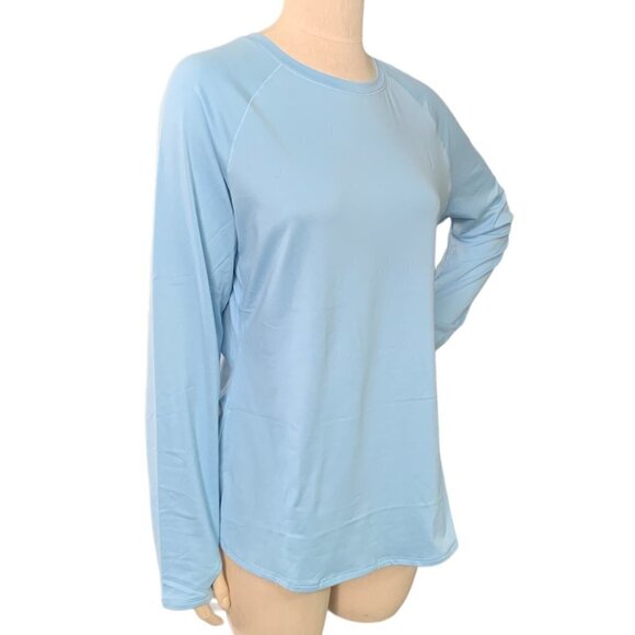 Cuddl Duds Climate Right Fleece Long Sleeve Top XL Baby Blue 94J - Picture 3 of 9